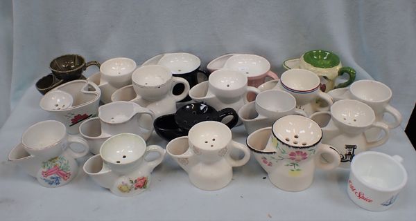 A COLLECTION OF EDWARDIAN AND LATER SHAVING MUGS