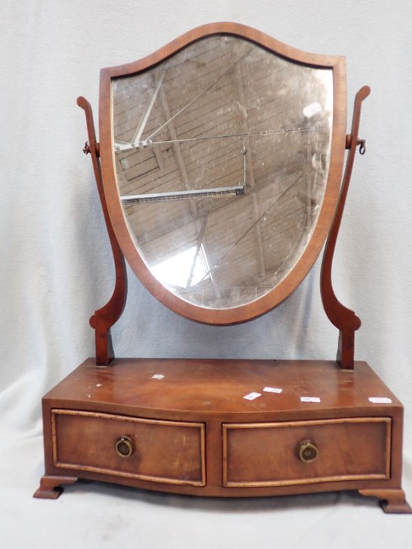 A REPRODUCTION DRESSING TABLE MIRROR