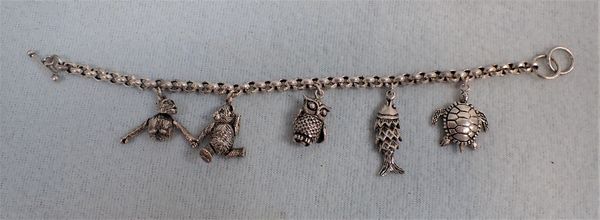 A SILVER CHARM BRACELET