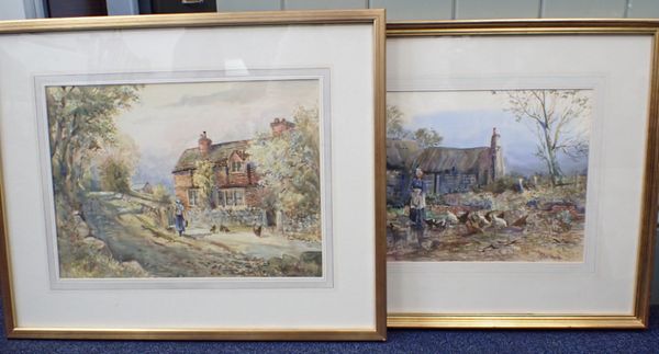 MICHAEL CRAWLEY: A PAIR OF RURAL WATERCOLOURS