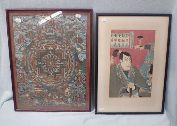 A 'THANKA' PICTURE AND A JAPANESE PRINT