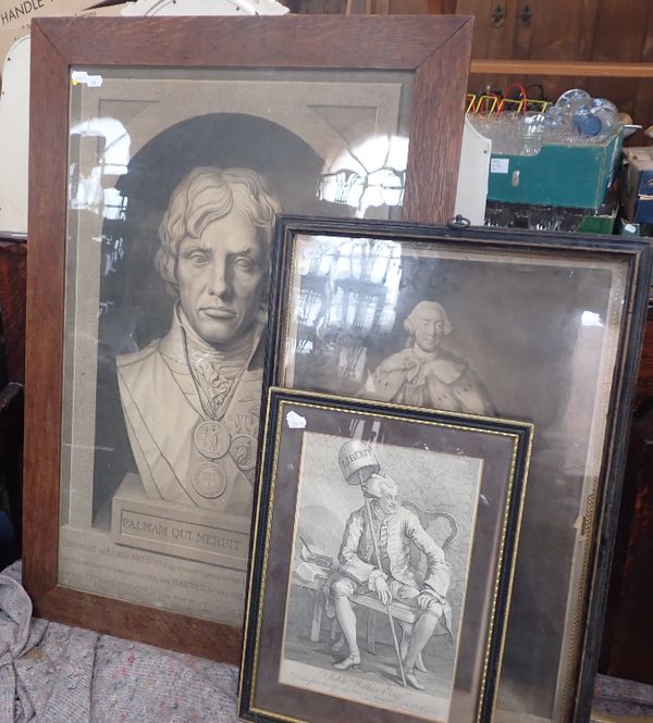 AN ENGRAVING OF THE MARBLE BUST OF LORD NELSON