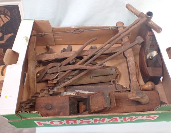 A COLLECTION OF ANTIQUE WOODWORKING TOOLS