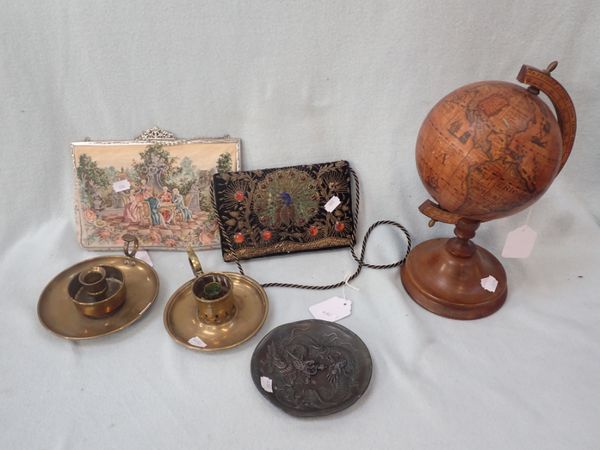 A DECORATIVE TABLE TERRESTRIAL GLOBE