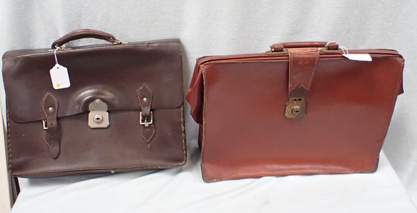 TWO VINTAGE BRIEFCASES