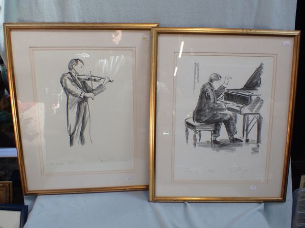 A LIMITED EDITION PRINT OF A PIANIST