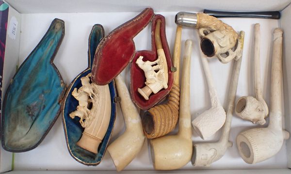 A COLLECTION OF TOBACCO PIPES