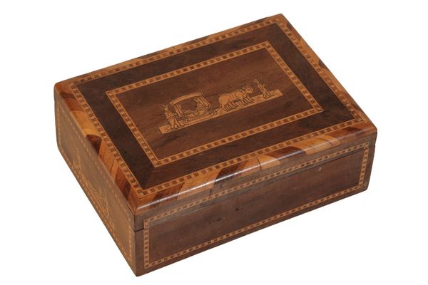 A 19TH CENTURY SWISS JEWELLERY BOX