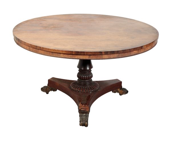 A REGENCY ROSEWOOD CENTRE TABLE