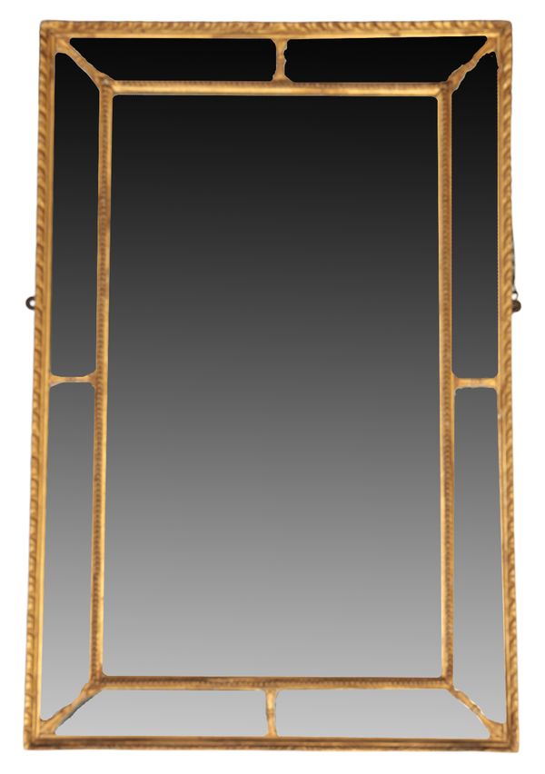 A GEORGE III STYLE GILTWOOD WALL MIRROR