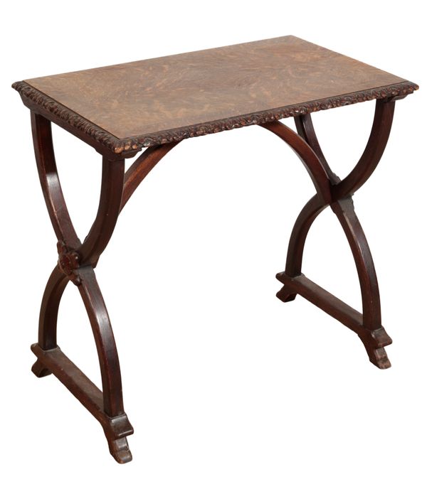 A 19TH CENTURY OAK SIDE TABLE