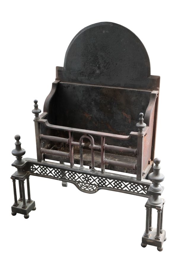 A GEORGE III STYLE FIRE GRATE