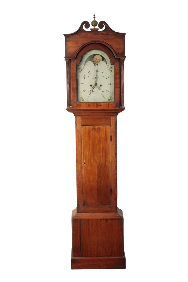 A GEORGE III OAK LONGCASE CLOCK