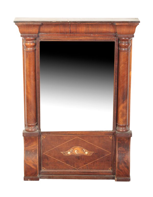 A RESTAURATION MAHOGANY PIER MIRROR