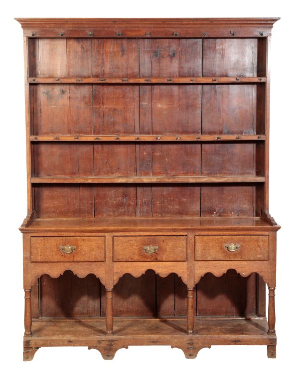 AN 18TH CENTURY SMALL OAK DRESSER