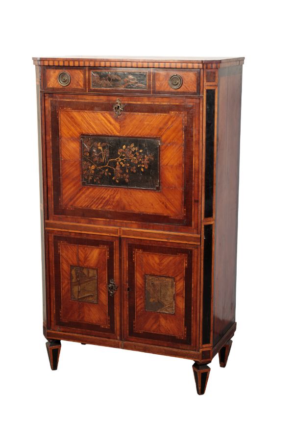 A 19TH CENTURY SECRETAIRE A ABBATANT