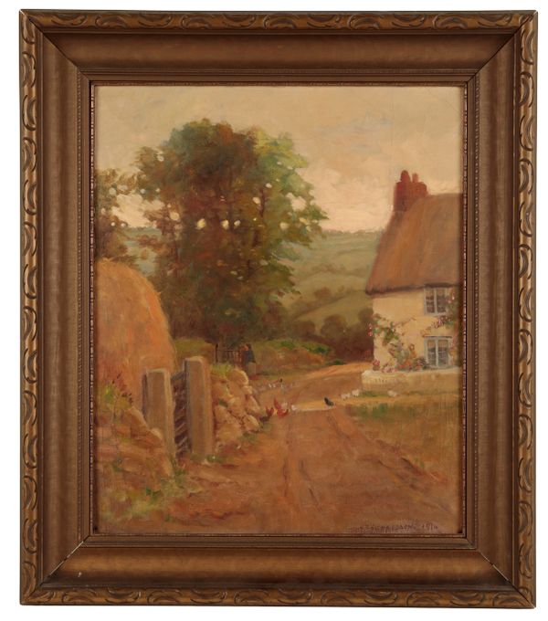 JOHN THOMAS RICHARDSON (1860-1942) A Cornish farm near Falmouth