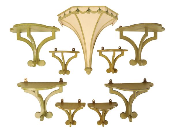 A GROUP OF COLEFAX AND FOWLER WALL BRACKETS