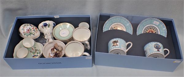 ROYAL WORCESTER FOR ASPREY'S: THREE COFFEE CANS AND SAUCERS