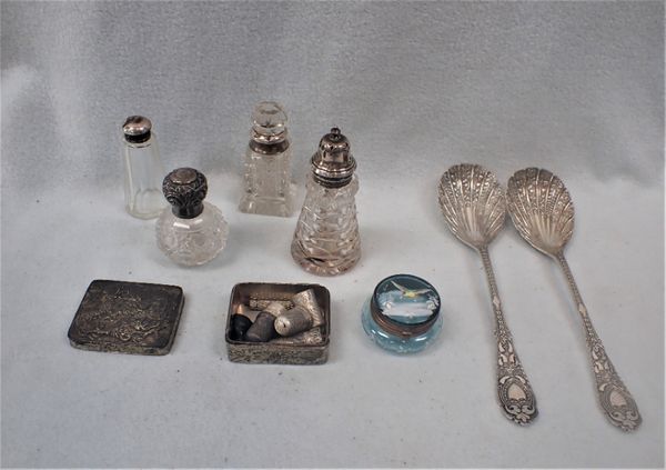 THREE SILVER TOPPED BOTTLES