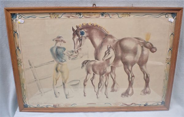 BAYNARD PRESS FOR SCHOOL PRINTS LIMITED: 'MARE AND FOAL' BY JOHN SKEAPING