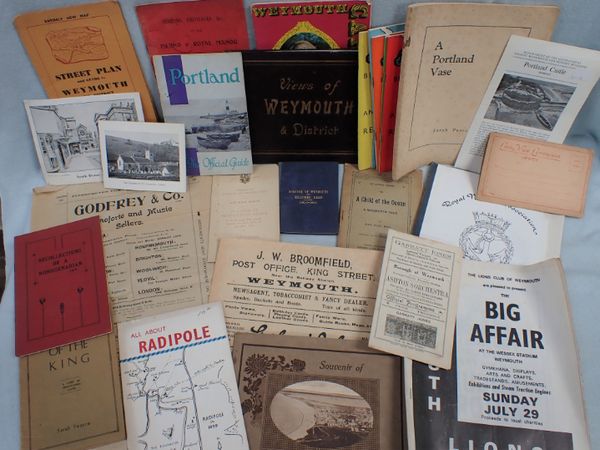 A COLLECTION OF DORSET  PORTLAND AND WEYMOUTH EPHEMERA