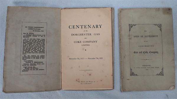 DEED OF SETTLEMENT OF THE DORCHESTER GAS AND COKE COMPANY, 1858