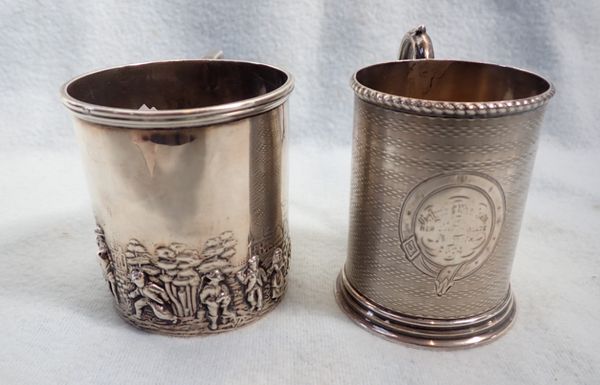 A VICTORIAN SILVER CHRISTENING MUG