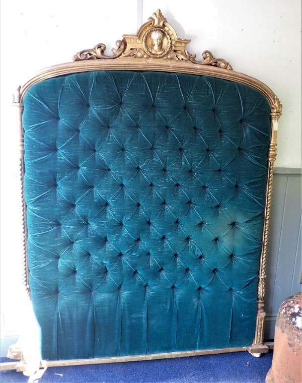 A 19TH CENTURY GILTWOOD OVERMANTEL MIRROR FRAME