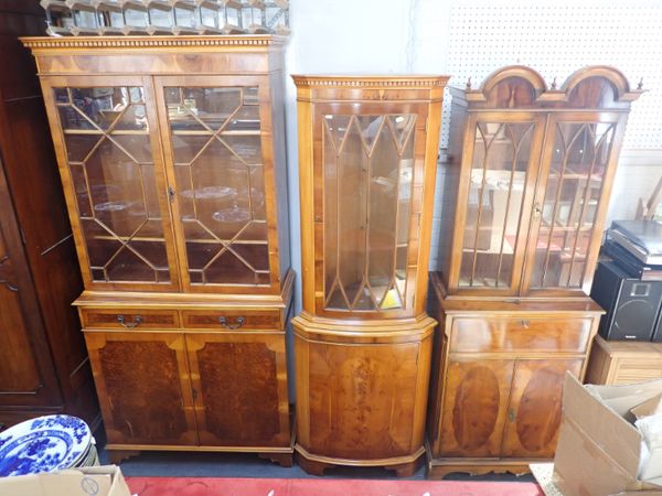 A REPRODUCTION SECRETAIRE BOOKCASE