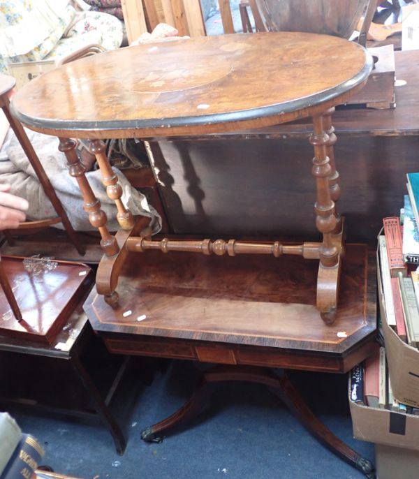 A REGENCY STYLE CARD TABLE