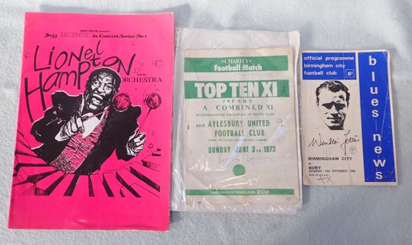 TWO FOOTBALL PROGRAMMES AND A CONCERT PROGRAMME