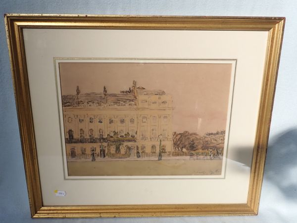 WALTER TAYLOR: 'BRUNSWICK TERRACE, BRIGHTON', WATERCOLOUR