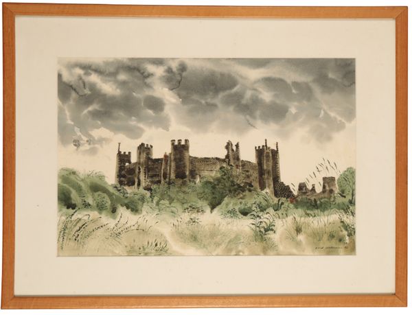 *DAVID GENTLEMAN (B. 1930) 'Framlingham Castle, Suffolk'