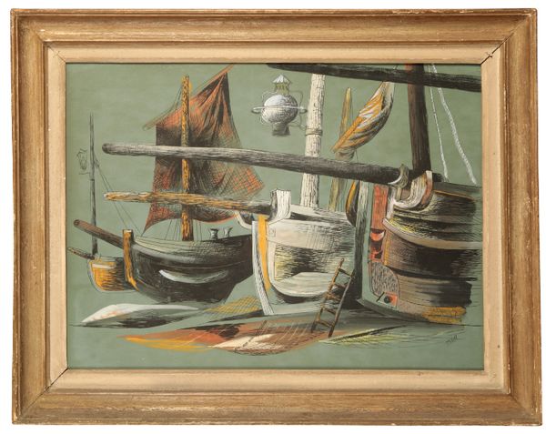 *HANS TISDALL (1910-1997) 'Boat Hulks'