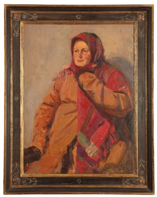 RUSSIAN SCHOOL, 20TH CENTURY A portrait of a woman