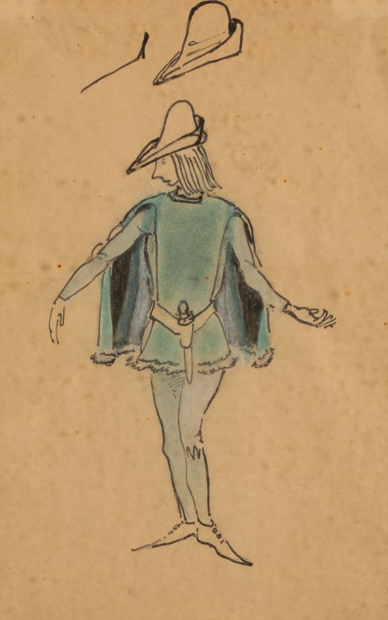 SIR WILLIAM NICHOLSON (1872-1949) 'Theatrical Costume Design - Male'