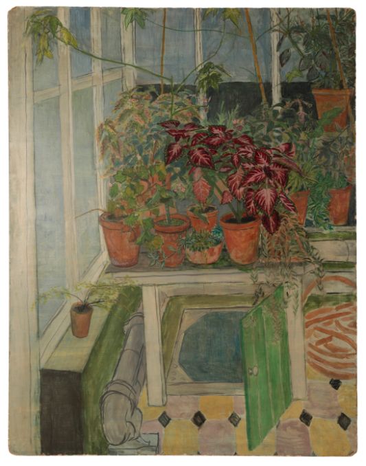 PETER SNOW (1927-2008)  Still life study of various  house plants, The Knoll, Beckenham, Kent