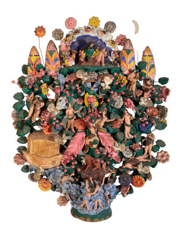 ALFONSO SOTENO: A LARGE METEPEC POTTERY 'TREE OF LIFE' SCULPTURE