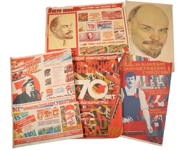 A SMALL QUANTITY OF SOVIET-ERA RUSSIAN POSTERS