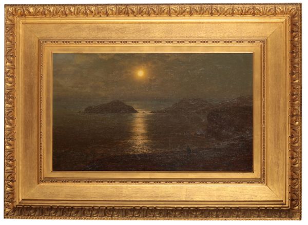 FREDERICK WILLIAM MEYER (fl. 1869-1922) A moonlit coastal scene