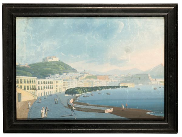 NEAPOLITAN SCHOOL, 19TH CENTURY Two views of the Bay of Naples,
