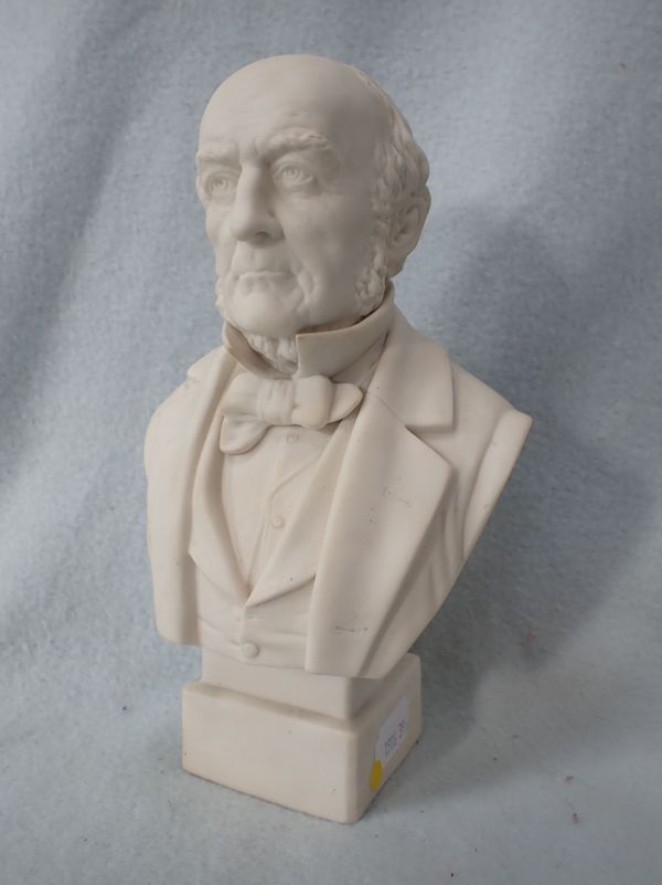 A PARIAN BUST OF GLADSTONE BY ROBINSON & LEADBEATER