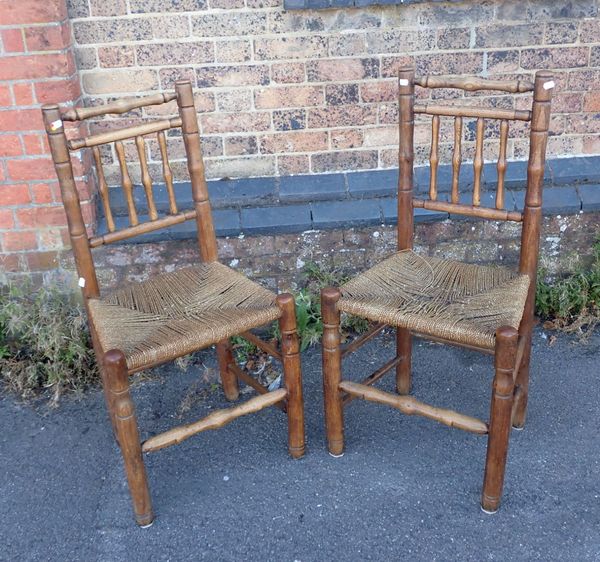 A PAIR OF NORTH COUNTRY SPINDLE-BACK CHAIRS