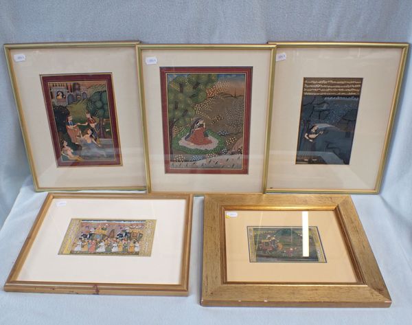 A COLLECTION OF INDO-PERSIAN MINIATURE PAINTINGS