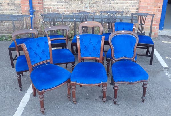 A COLLECTION OF GEORGE III AND LATER DINING CHAIRS