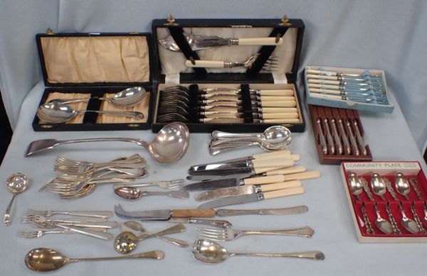 A COLLECTION OF PLATED CUTLERY