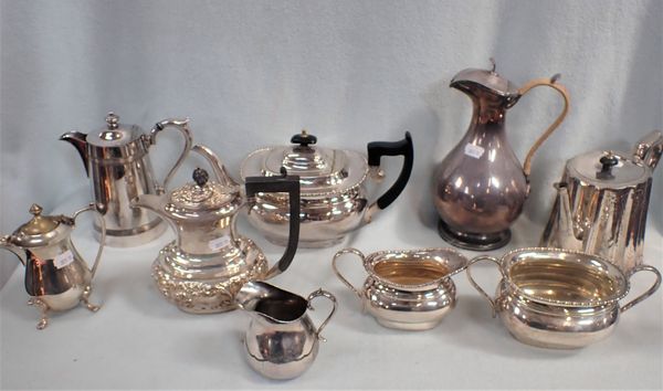 A COLLECTION OF SILVER PLATED TEAWARES