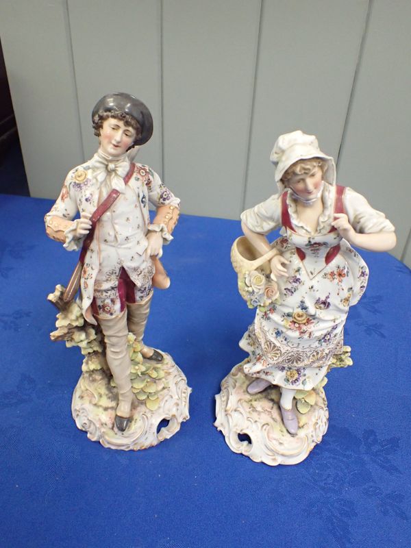 TWO CONTINENTAL PORCELAIN FIGURINES