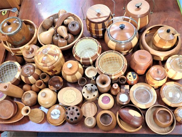 A COLLECTION OF 'LANCRAFT' LAMINATED  WOOD WARE
